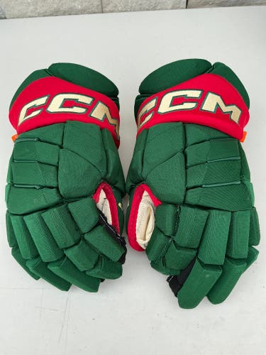 CCM JetSpeed FT1 Pro Stock Hockey Gloves 14” Green WILD 69277