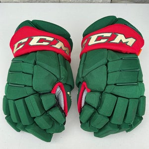 CCM JetSpeed FT1 Pro Stock Hockey Gloves 13” Green WILD 10485