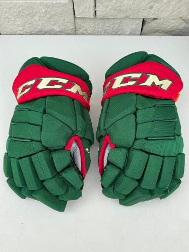 CCM JetSpeed FT1 Pro Stock Hockey Gloves 13” Green WILD 10485