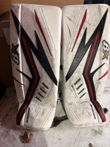 Brian's Optik 2 Pro Goalie Leg Pads (Used) White, Red, Black (Chicago)
