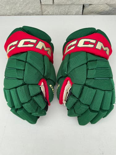 CCM JetSpeed FT1 Pro Stock Hockey Gloves 13” Green WILD 60274