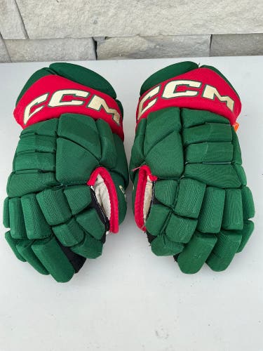 CCM JetSpeed FT1 Pro Stock Hockey Gloves 13” Green WILD 94775