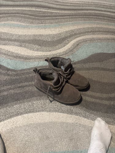 Gray Men's Size M 9.0 (W 10.0) Adult UGG Fluff Yeah Shoes (Used)