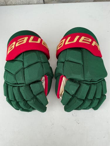 Bauer Mach Pro Stock Hockey Gloves 14” Green WILD 12428