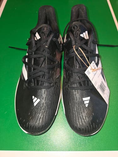 Black Men's Size M 7.0 (W 8.0) Adult Adidas Low Top Metal (New)