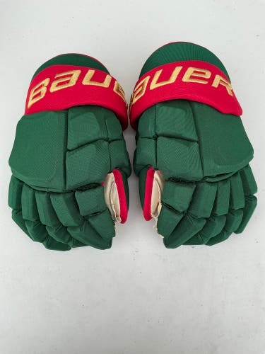 Bauer Mach Pro Stock Hockey Gloves 14” Green WILD 86443