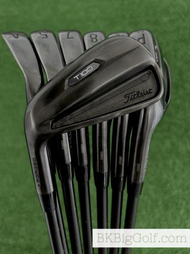 LH Titleist T100 21 Limited Edition Black Forged Iron Set 4-P