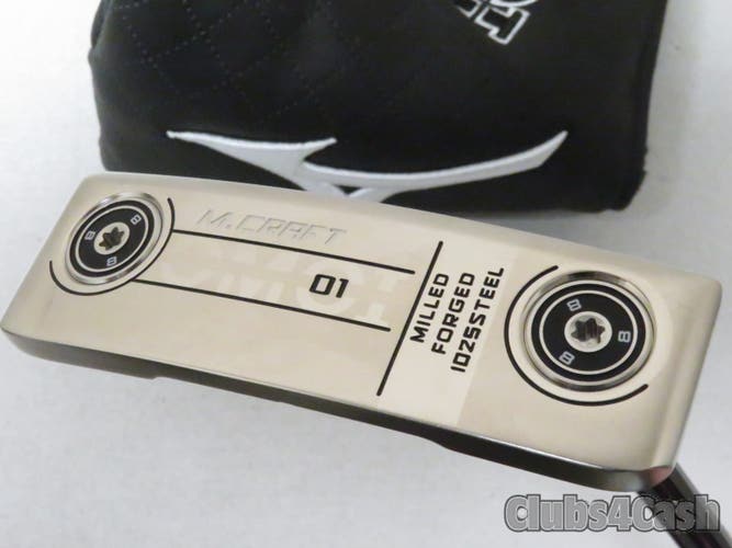 Mizuno M Craft OMOI 01 Putter Satin Chrome Blade KBS Black 34" +Cover