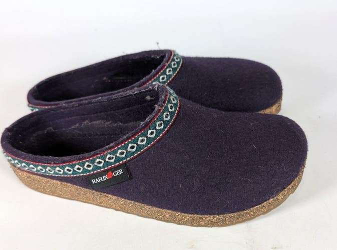 Haflinger Grizzly Classic Wool Clogs Shoes Women's Size: 41 / 10 Purple