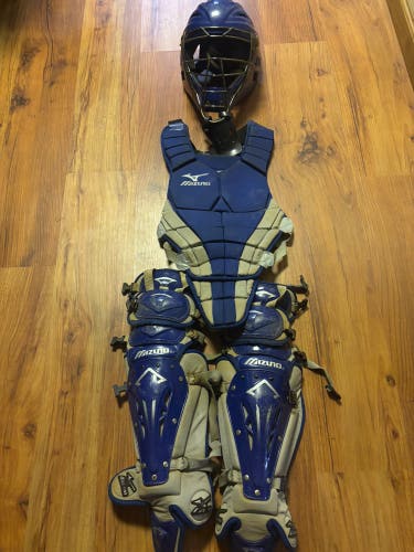 Blue Mizuno Catcher's Set (Used)