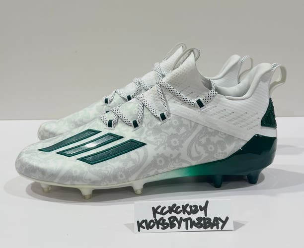 Size 11.5 Adidas Adizero Young King Football Cleats White Green FU6706 new reign