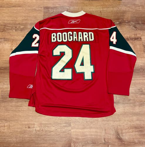 (Read) Reebok Premier Derek Boogaard Minnesota Wild Jersey Red Alternate (M)