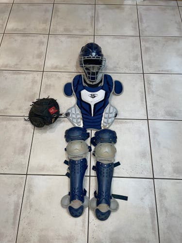 Louisville Slugger PG Series Catcher's Set plus Catchers Mitt (Used)