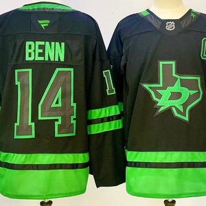 Dallas Stars Jamie Benn NHL Blackout Alternate Hockey Jersey Size 46