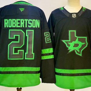 Dallas Stars Jason Robertson NHL Blackout Alternate Hockey Jersey Size 46