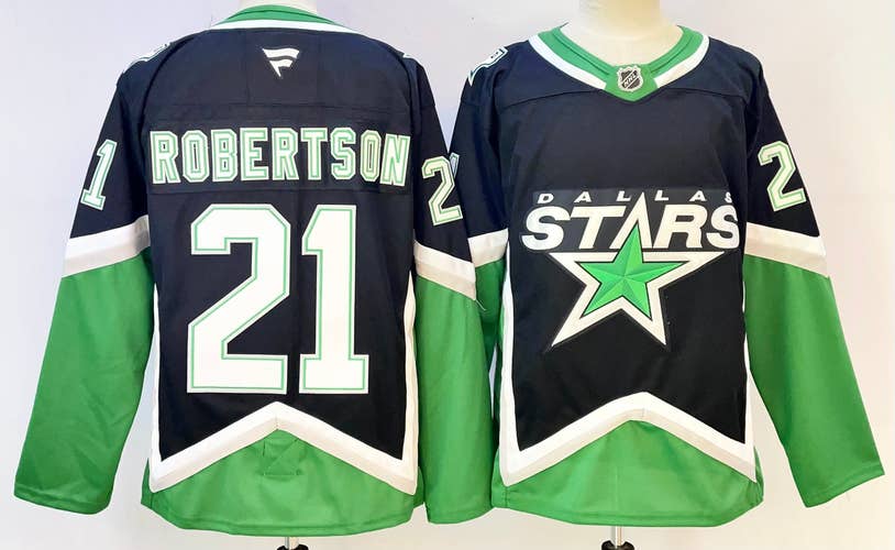 Dallas Stars Jason Robertson NHL Victory Green Home Hockey Jersey Size 50