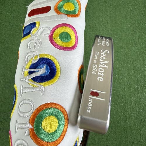 SeeMore M6SS Milled Center Shafted Two Way Blade Putter USA Made 35