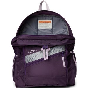 L.L.Bean Deluxe Book Backpack Kids Midnight Purple Adjustable Strap DDR3165