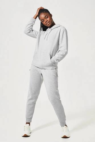 Under Armour Joggers Women's M Gray Fleece Drawstring Waist Tapered Leg KFC474