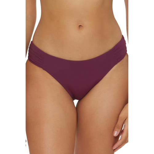 Becca Color Code Bikini Bottom Women Medium Aubergine American Fit Beach DDR2690