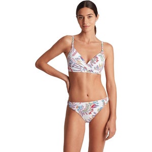 Lauren Ralph Lauren Bikini Top Women's 8 White Twist Front Underwire DDR2694