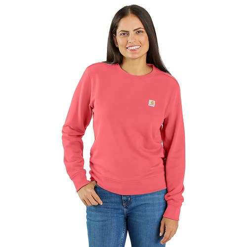 Carhartt Sweatshirt Women Small Tencel French Terry Relaxed Fit Crew Neck KFC444