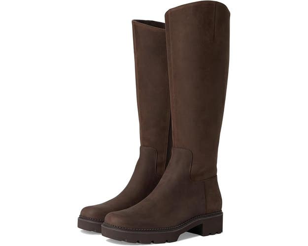 Vionic Fallbrook J2224L3202 Boots Women's 9 Chocolate Leather Knee High HAWK3072