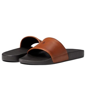 Polo Ralph Lauren Sandals Men's US 11 Brown Slip On Open Toe Slide HAWK3120