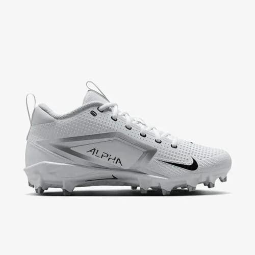 Nike Alpha Menace 4 Varsity FN0027-100 Men's 11.5 White Football Cleats RHS7711