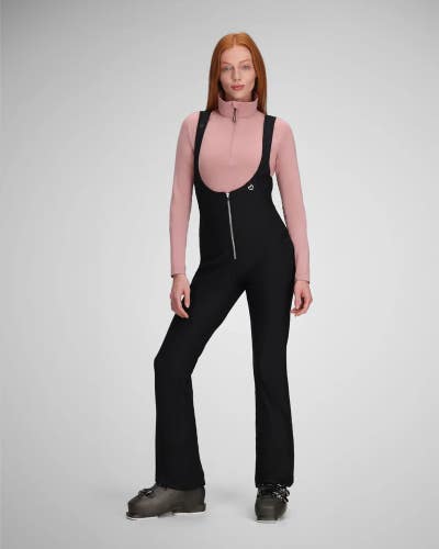 Obermeyer Snell OTB Softshell Snow Pants Women 4 Black Bootcut Leg Skiing KFC365