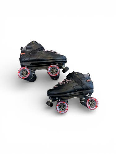 Used Sure Grip REBEL Senior Roller Quad Skates Black Senior 7 11873-S000233256