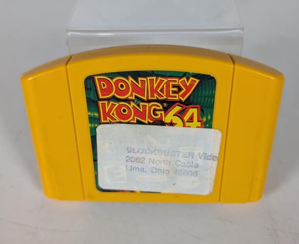 KEC Donkey Kong N64 (Nintendo N64, 1997) AUTHENTIC Yellow Cartridge