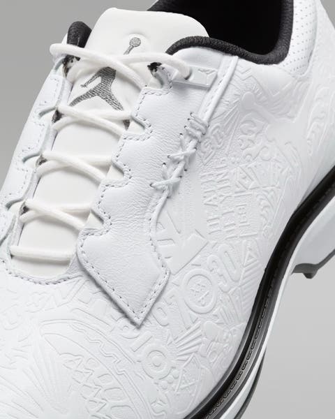 Nike Air Jordan ADG 5 Low Golf White Black Shoes FQ7874-102 Various Sizes Nike Jordan ADG 5 Leather White & Black Golf Shoes Sz 9.5  main image 3