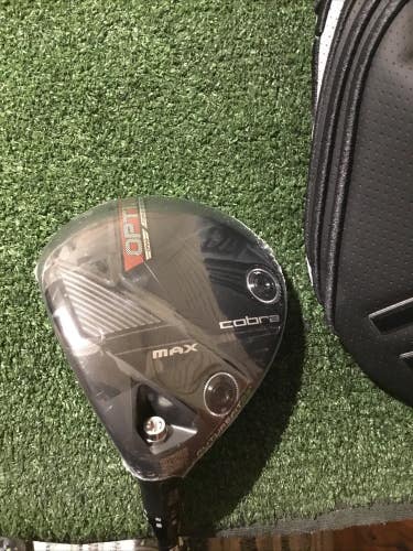Cobra Left Handed OPTM MAX 15.5* 3 Wood Regular Kaili 50R Red Graphite NEW W/HC