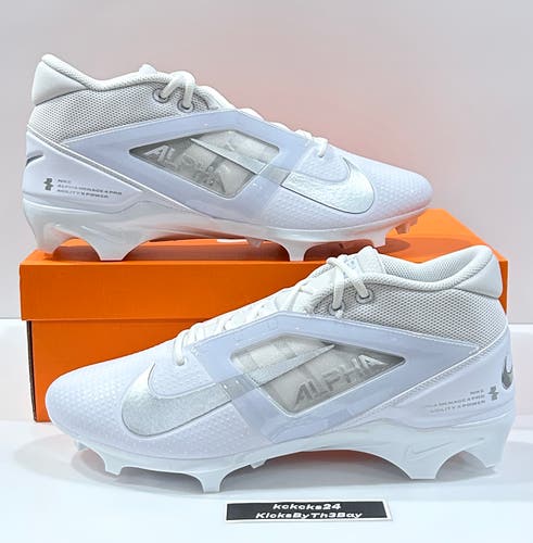 Size 13 Nike Alpha Menace Pro 4 Football Cleats White FD7037-101