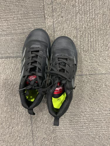 Used Rawlings BASEBALL CLEATS BB/SB Cleats Black Junior 01 11614-S000231774