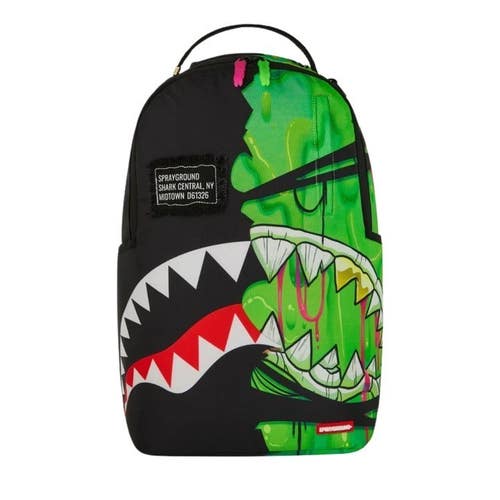 Sprayground Zombie Ooze Shark Central Unisex OS Black Green Backpack SPR208