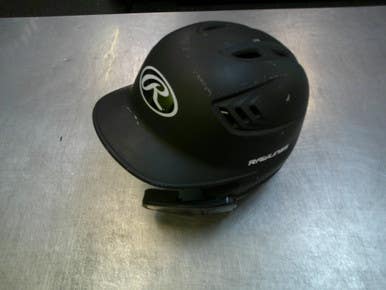 Used Rawlings COOLFLO W/JAW Batting Helmet w/Mask Black MD 11339-S000199341