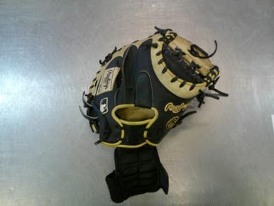 Used Rawlings HEART OF THE HIDE MOLINA BB/SB Catchers RH Throw Tan 34" 11339-S000199336