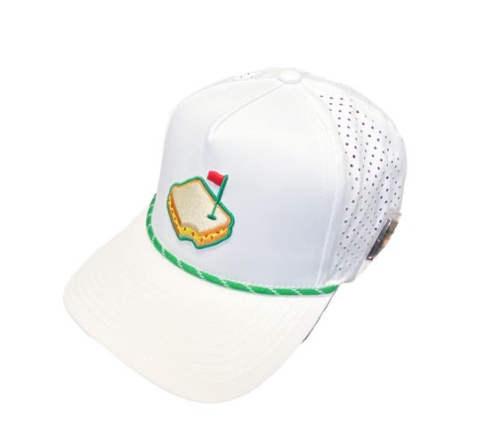 NEW 2026 Pins & Aces Pimento White Rope Snapback Golf Hat/Cap w/ Ball Marker