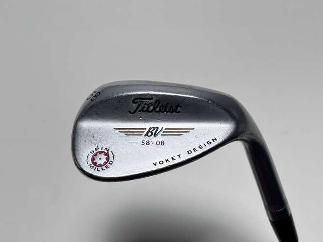 Titleist Vokey Spin Milled Chrome 2009 Lob Wedge LW 58* 8 Bounce Wedge RH