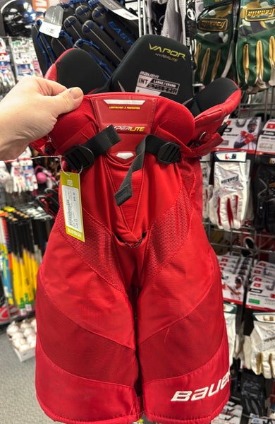 INT MD READ Bauer Vapor Hyperlite (Used) Large Red Intermediate ice Hockey pant Pants