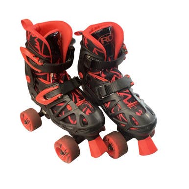Used ROLLER SKATES Child Roller Quad Skates Black Adjustable 11760-S000088605