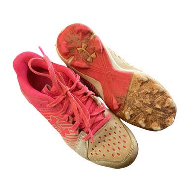Used Under Armour LEADOFF BB/SB Cleats Pink Junior 01.5 11760-S000088594