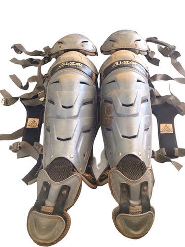Used All Star PATTELA D30 Catchers Leg Guards Grey Adult 11760-S000088555