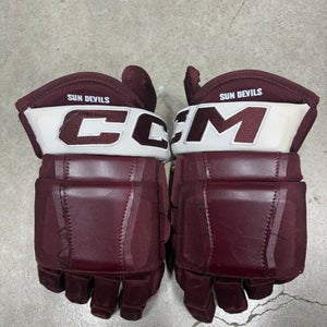 13” CCM HG 97 Pro Arizona Sun Devils Gloves Pro Stock NHL (New)