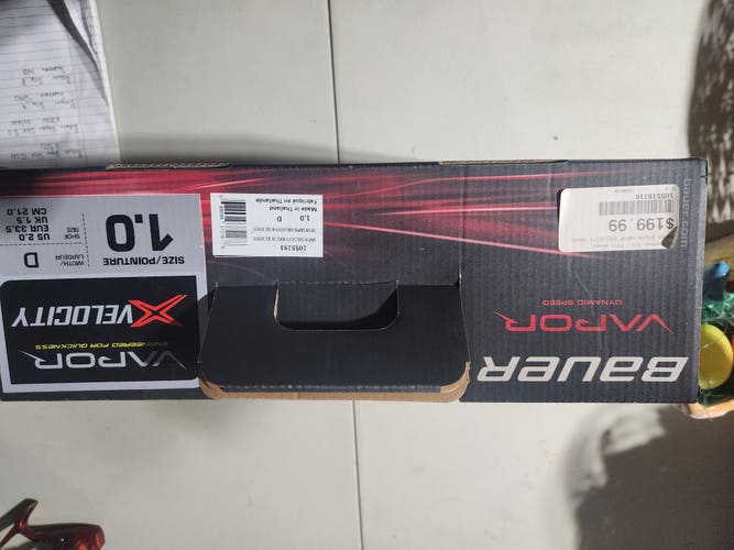 Bauer Vapor X Velocity Hockey Skates Regular Width Size 1 (Used)