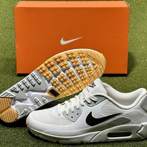 Nike Air Max 90 G Water Resistant Golf Shoes White/Black/Gum Size 8, 9.5 NEW