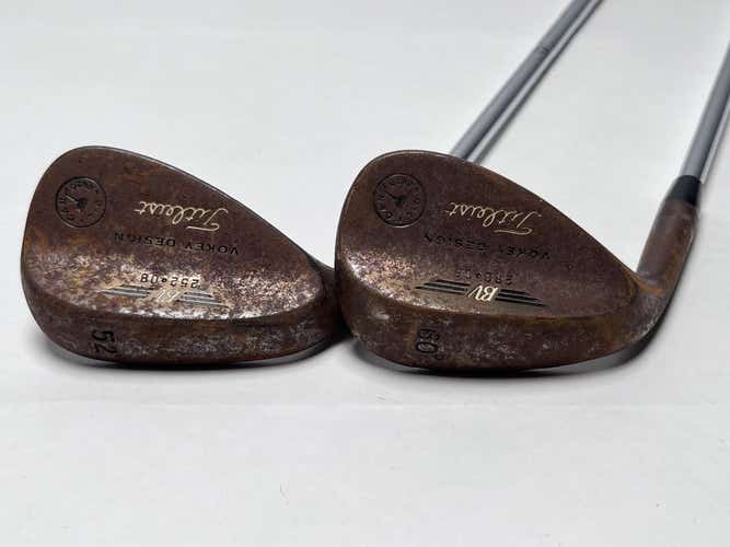 Titleist Vokey Oil Can Wedge Set 52* 8 | 60* 8 True Temper Dynamic Gold Wedge LH