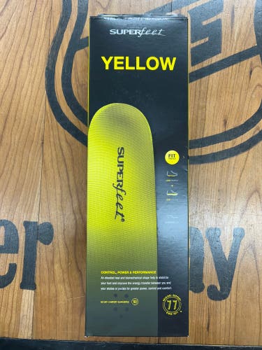 Superfeet Yellow Insoles Size 13.5-15 (G)